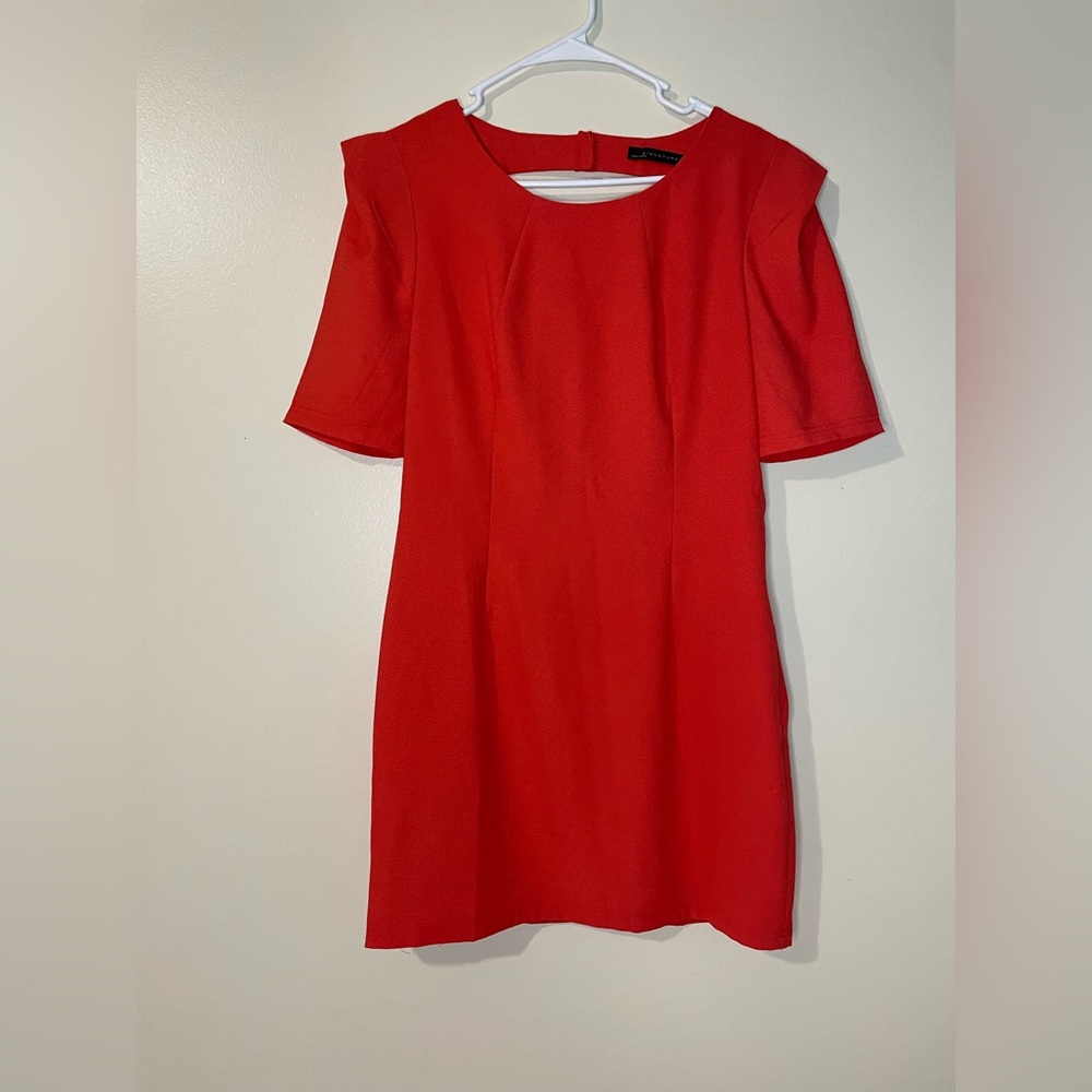 signature 8 orange dress size large Open Back. with Cut Out and Short Sleeves